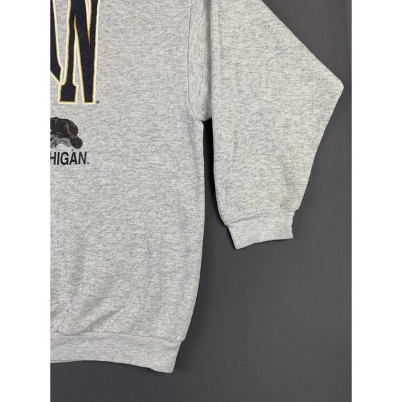 Rare Vintage 90s University Of Michigan Wolverines Ann Arbor Crewneck Sweater - Picture 7 of 15
